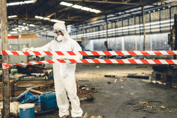 Professional Infectious Disease Decontamination technician working in East Marion, NY